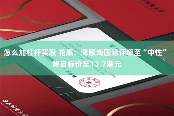怎么加杠杆买股 花旗：降颐海国际评级至“中性” 降目标价至13.7港元