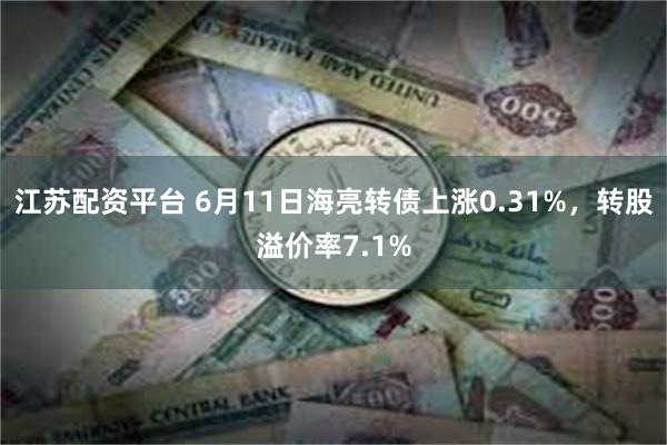 江苏配资平台 6月11日海亮转债上涨0.31%，转股溢价率7.1%