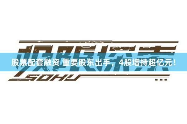 股票配套融资 重要股东出手，4股增持超亿元！