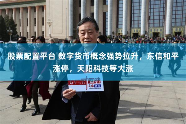 股票配置平台 数字货币概念强势拉升，东信和平涨停，天阳科技等大涨